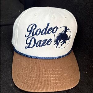 Rodeo Daze - White and Brown Cap